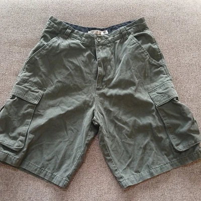 Vintage Plugg 10 Inch Seam Lightweight Utility Cargo Shorts Mens 32 Green NICE - Image 1 of 4