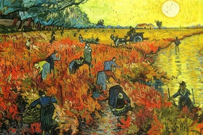 Póster impresionista holandés Vincent van Gogh Los viñedos rojos cerca de Arles 36x24 Foto 1 de 3