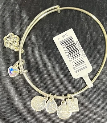 ALEX AND ANI Charity By Design Paw Print Duo Charms Silver Tone New Authentic - Image 1 of 4