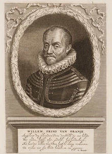 VAILLANT (*1655) nach MIEREVELT (*1566), Porträt Willem van Oranje, um 1680, KSt - Bild 1 von 5
