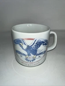 Vintage American Propeller Service Mug Redding CA Bald Eagle Aviation Logo USA - Picture 1 of 5