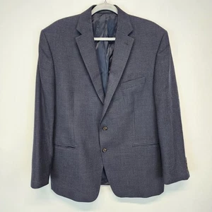 Vintage Lauren Ralph Lauren Woll Blazer Herren 44R Blau Hahnentritt Tweed Opa Papa - Bild 1 von 14
