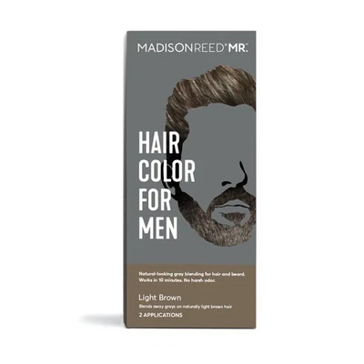Mr. Color de cabello para hombre, tinte de cabello semipermanente marrón claro, reduce los grises en... Foto 1 de 4