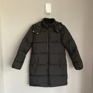 New Look Girls Puffer Coat Age 10-11 Years Black Hooded Jacket - Picture 1 of 6