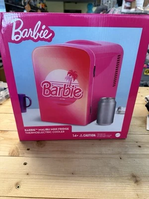 Barbie Hot Pink Malibu 4L Cooler Mini Fridge with Glass Door - TikTok Viral - Image 1 of 4
