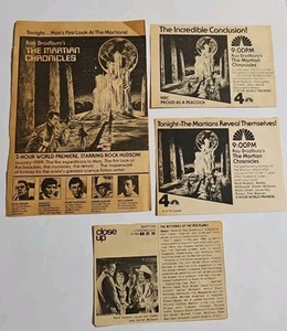 Ray Bradbury's THE MARTIAN CHRONICLES Vintage TV GUIDE Ad Collection / Set Of 4 - Bild 1 von 2