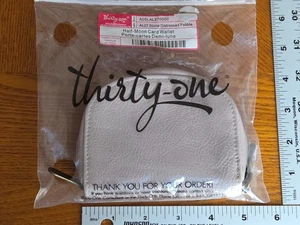 Thirty One Half Moon Card Wallet AL27 Stone Distressed Pebble A05LAL270000 NEU - Bild 1 von 3