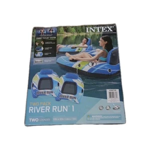 Intex River Run 1 Inflatable Floating Water Lounge Tube Raft, 2pk - Picture 1 of 4