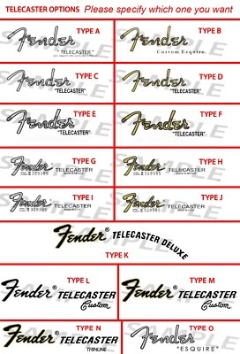 FENDER Adesivo acquascivolo Telecaster - Vari tipi