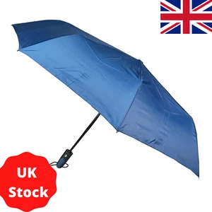 Fully Automatic Navy Compact Umbrella | Windproof Compact Umbrella - Picture 1 of 5