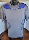 Under Armour Football Padded Compression Shirt Large Heat Gear Gray UA