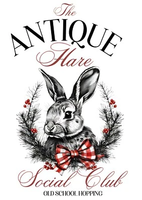 BÜGELBILD-Vintage-Shabby-Nostalgie-Ostern-Hase-Antique Hare-3559 - Bild 1 von 2