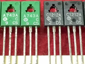4 pcs Hitachi 2SA743A 2SC1212A transistor Made in Japan Early production - Picture 1 of 1