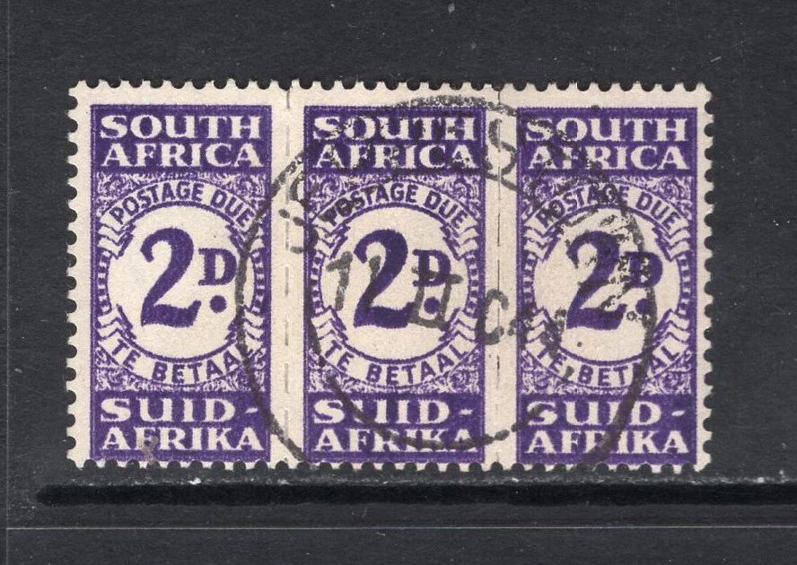 M25800 Sudáfrica 1943 SGD32a KGVI: franqueo debido 2d violeta brillante FU, gato £65 Foto 1 de 1