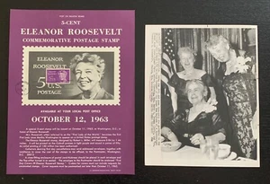 ELEANOR ROOSEVELT - COMM. 5 CENT STAMP - SCOTT #1236 - PLUS PHOTO. - Picture 1 of 3