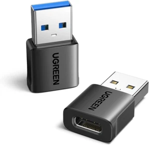 10Gbps USB to USB C Adapter 2 Pack Type C Female to a Male Adaptor Fast Charge - Picture 1 of 12