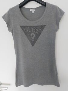 Guess Shirt Grau mit Glitzersteinen Gr.S