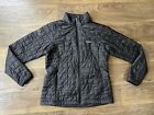 Patagonia Womens L Black Puffer Zip Up Primaloft Jacket Puffy Coat Nano Puff