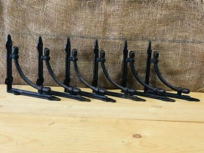 8 Bookshelf Brackets Corbels Wall Cast Iron Rustic Farmhouse 6 1/2" X 6 1/2" - Image 1 of 4