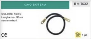 CAVO BATTERIA NERO CON OCCHI 50cm PER AUTO TRATTORE MEZZI AGRICOLI MACCHINA CEE - Picture 1 of 1