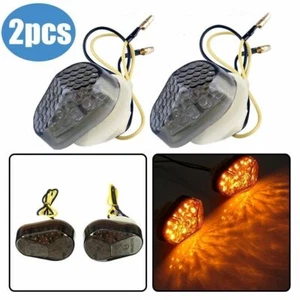 2Pcs Smoke Flush Mount LED Motorcycle Turn Signal Light for Yamaha YZF R1 R6 R6S - Picture 1 of 11