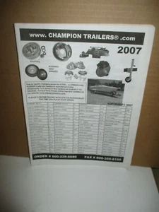 Champion Trailers  2007 Catalog  ( Paperback, Illustrated - Imagen 1 de 2