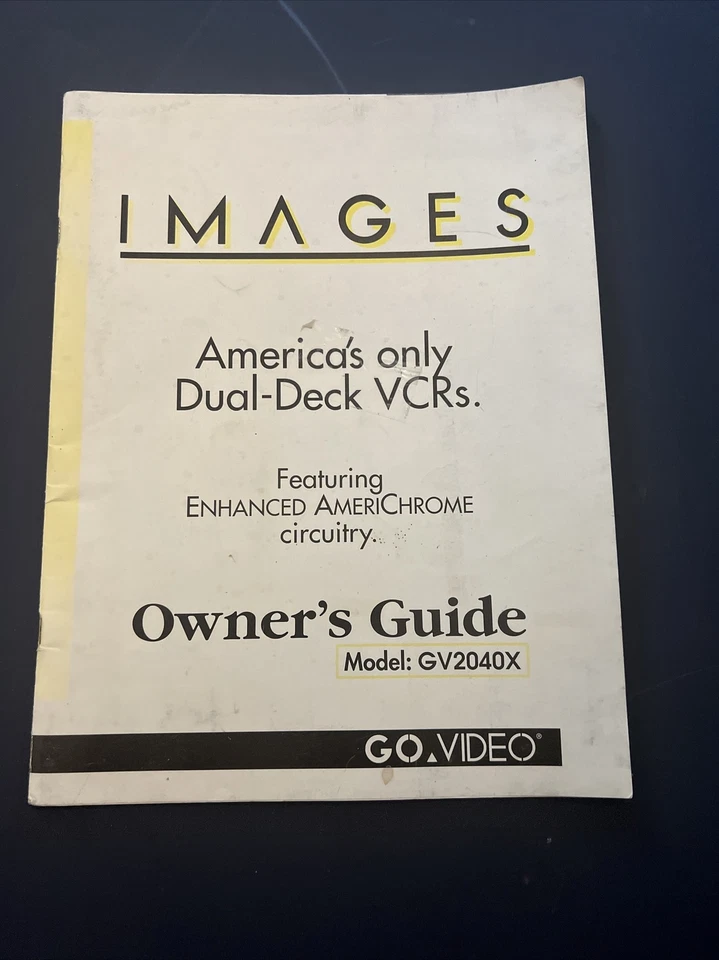 Go Video Dual Deck Vcr Owners Manual Users Guide For GV2040X  Images Vintage - Image 1 of 4