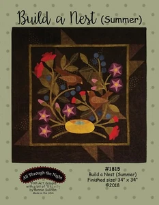 Build a Nest Summer Seasonal BOM Bonnie Sullivan  Woolies Applique Quilt Pattern - Picture 1 of 5