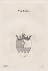 Büller Emblem Coat Of Arms Copperplate Genealogy Heraldry 1820
