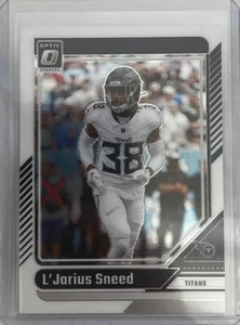 L'Jarius Sneed 2024 Donruss Optic Football Card #194 Tennessee Titans - Picture 1 of 2