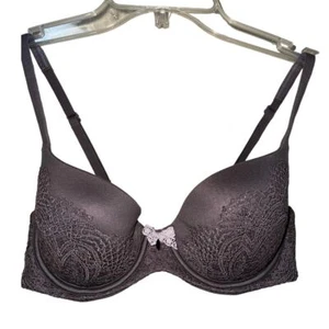 Sujetador 34C Body By Victoria's Secret Forrado Demi Encaje Con Aros Gris Taupe Con Aros - Imagen 1 de 6