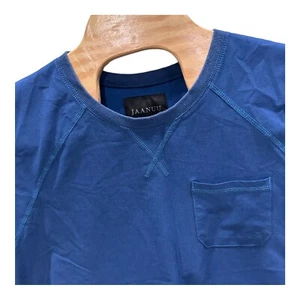 Jaanuu Mens XL Scrub Top Shirt Blue J86002 V Neck Pocket - Picture 1 of 7