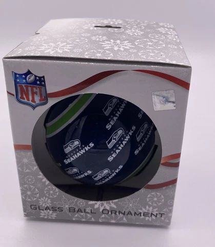 Seattle Seahawks Christmas Tree Ornament Team Logo Holiday Glass Ball Cover
