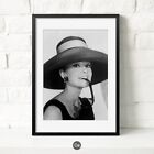  toile tableaux Audrey Hepburn noir blanc Photo Vintage   40x50 cm  