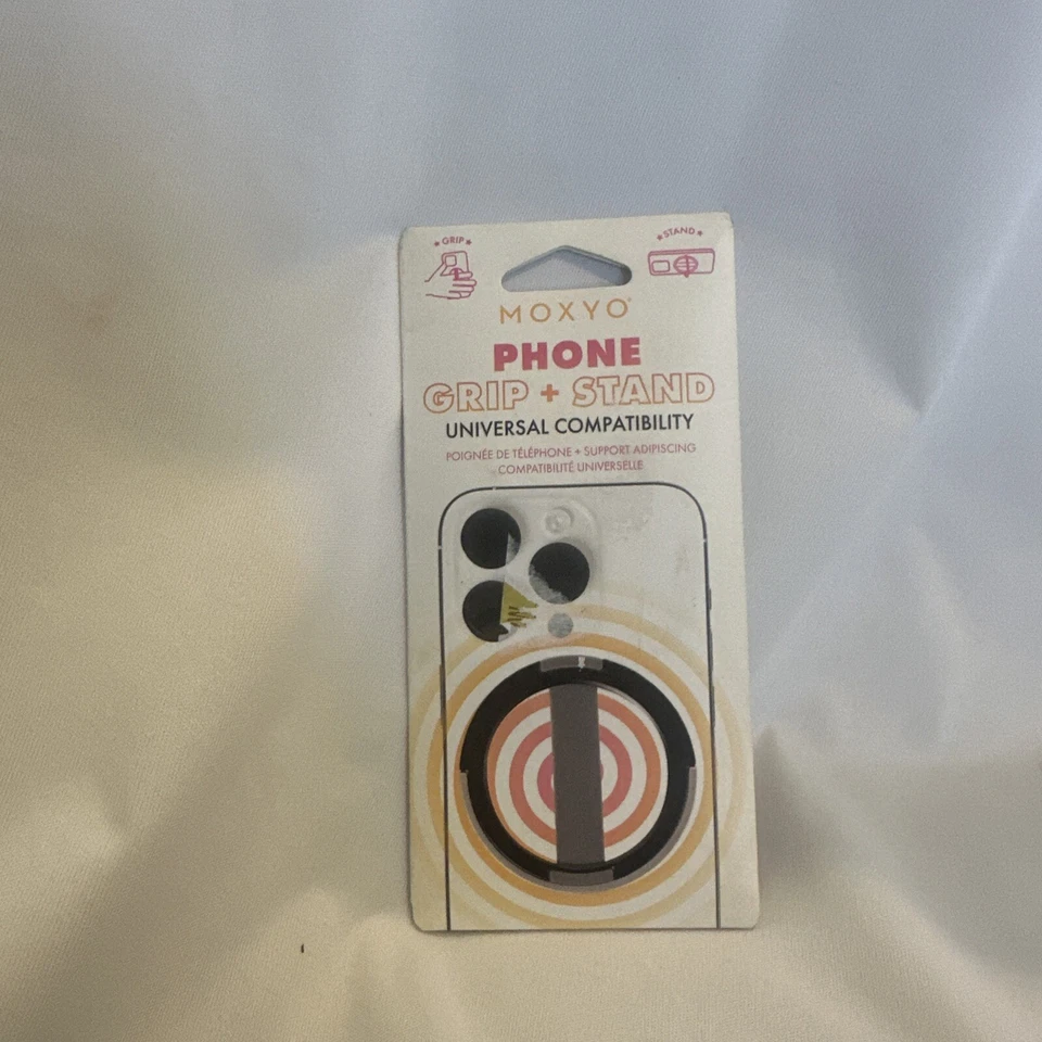 MOXYO Universal Phone Grip & Stand - BLACK/SILVER/GRAY - Image 1 of 1