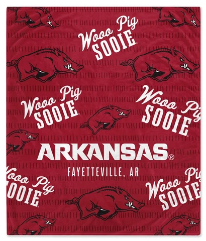 Arkansas Razorbacks NCAA 60'' x 70'' Hometown Logo Fleece Blanket - W18060800145 Cover