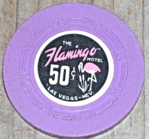 RARO CHIP FRACCIONAL R5 .50 7A EDICIÓN DEL CASINO FLAMINGO LAS VEGAS NV - Imagen 1 de 4