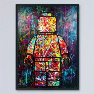 Stunning Lego Graffiti Canvas Art Print Large 60cm x 40cm - Picture 1 of 8