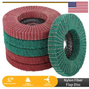 115mm Nylon Fiber Wheel Flap Polishing Wheel Abrasive Buffing Pad Angle Grinder - Picture 1 of 12