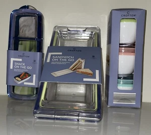 CROFTON ALDI SNACK/CONDIMENTS/SANDWICH ON THE GO CONTAINERS 10 PCS NEW - Picture 1 of 3