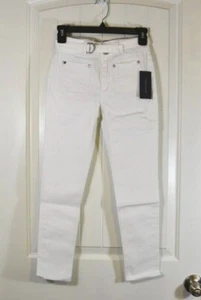NWT KIDS GIRLS YOUTH TOMMY HILFIGER WHITE W/ BELTED JEANS PANTS SZ 10-16 - Picture 1 of 6