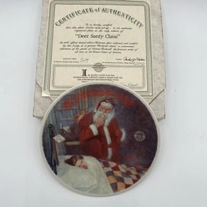 Norman Rockwell Christmas Plate "Deer Santy Claus" 1986 Knowles With Certificate - Picture 1 of 4