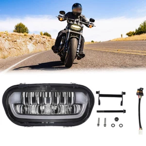 Faro LED DRL haz alto/bajo con soporte para Fat Bob 2018-2022 Plug and Play - Imagen 1 de 12