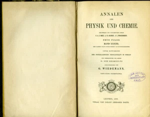 1888 ANNALEN PHYSIK CHEMIE - COHN KETTELER HARTWIG LECHER KOCH - THEORY PHYSICS - Picture 1 of 10