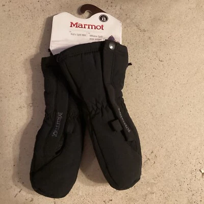 Marmot Youth Kids Split  Mittens Black Kids size  X Small Snowboard-ski-snow fun - Image 1 of 4