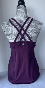 Lululemon Energy Tank Plum ( pads included) Can 8 Aus 12 - Picture 1 of 12