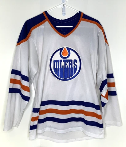 CCM Houston Oilers Adult S Wayne Gretzky 99 Hockey Jersey NHL Sewn VTG FLAWED Cover