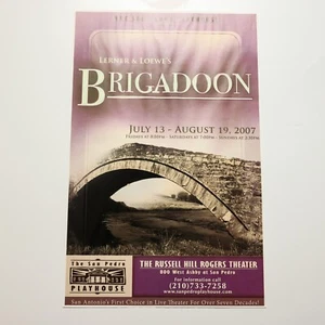 Vintage San Pedro Spielhaus Brigadoon Russell Hill Theater Fensterkarte Poster - Bild 1 von 2
