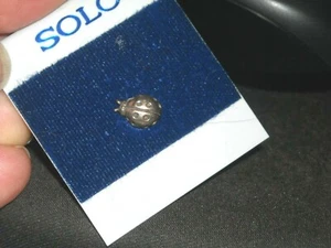 vintage sterling silver Solo tie tack single earring lapel hat collar ladybug - Picture 1 of 3