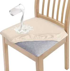 Granbest Stilvolle Wasserdichte Esszimmerstuhl Sitzbezüge 4er Set, Hoch Stretch DIN - Bild 1 von 8
